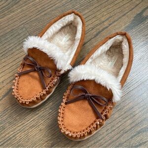 J.Crew Crewcuts Tan Suede Kids Slippers